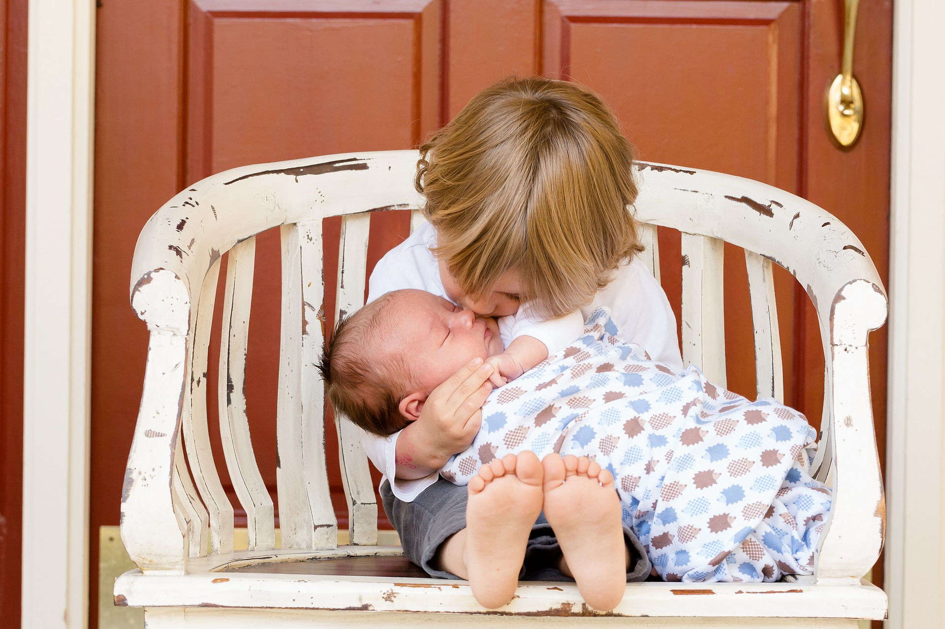 Sibling adjusting to a new baby